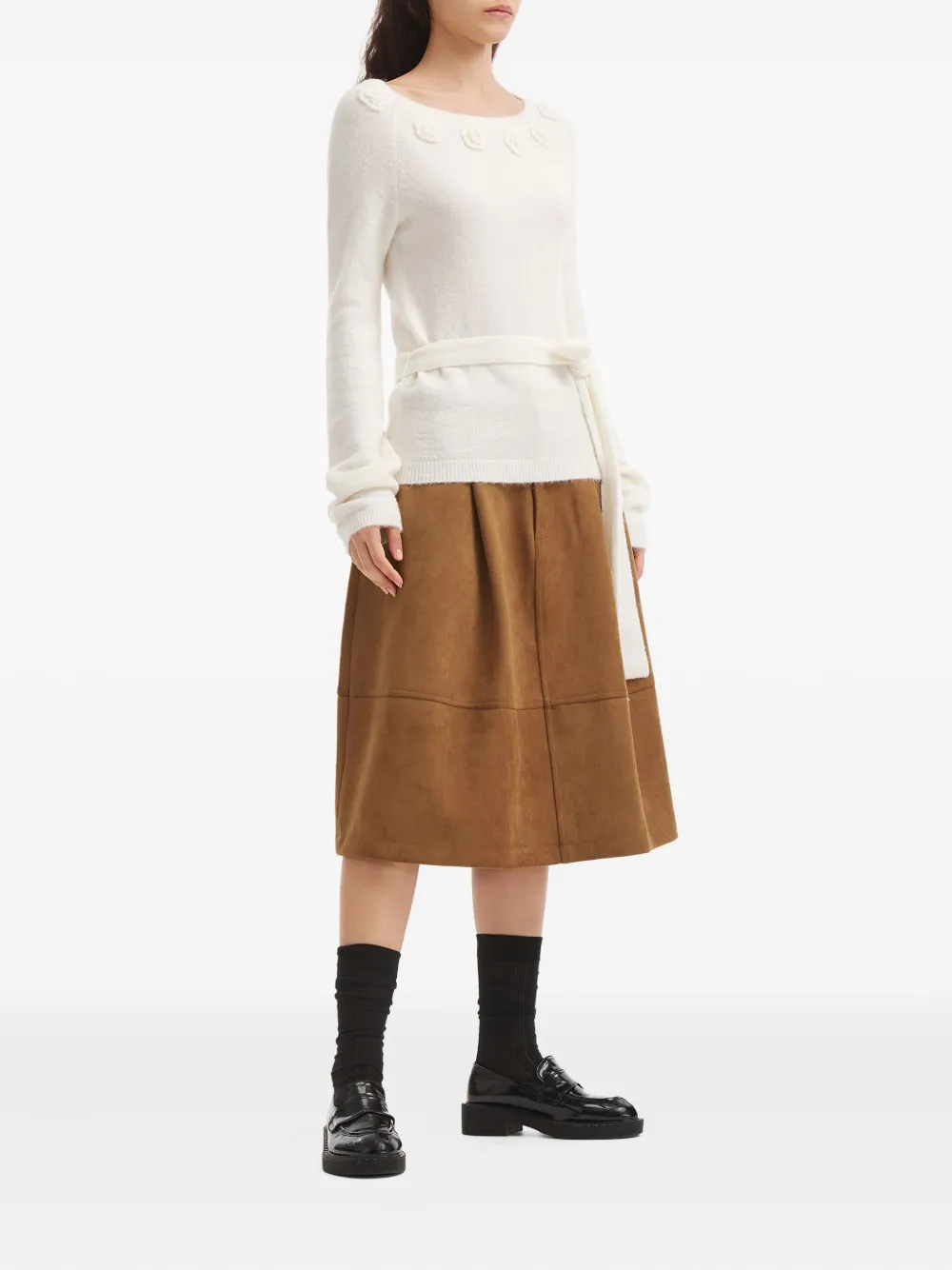 B+ab panelled midi skirt - Bruin