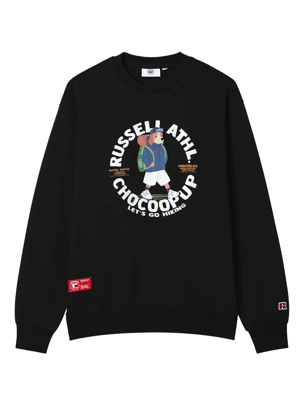 CHOCOOLATE graphic-print crew-neck sweatshirt | Black | Image 1