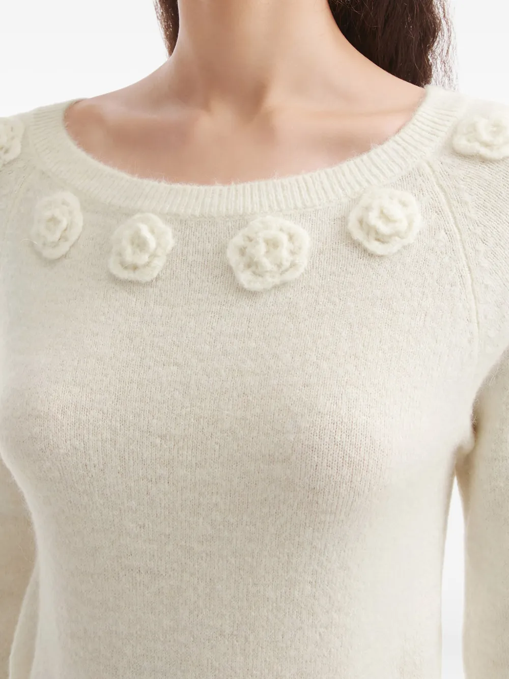 b+ab Trui met ceintuur Beige