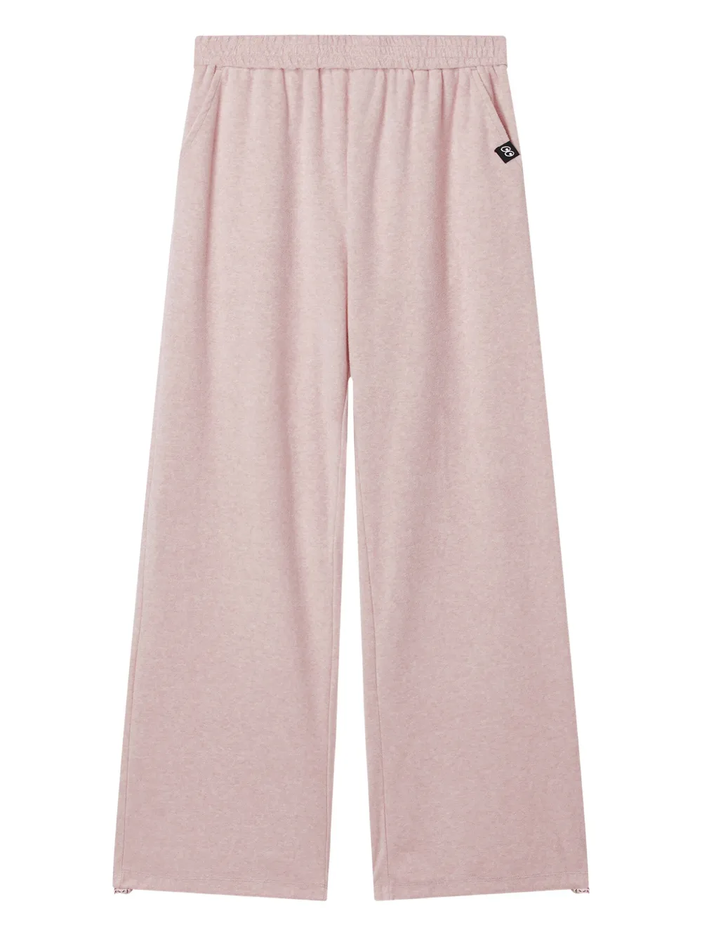 Mini Cream Lace-trim Trousers In Pink