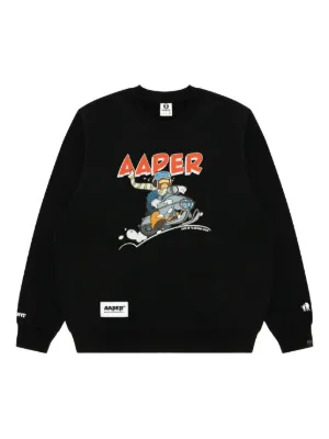 AAPE BY *A BATHING APE® ロゴ スウェットシャツ | ブラック | FARFETCH JP