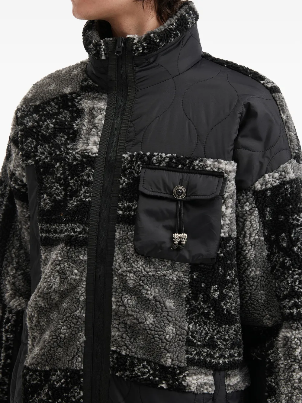 Musium Div. Patchwork Quilted Jacket In Multi