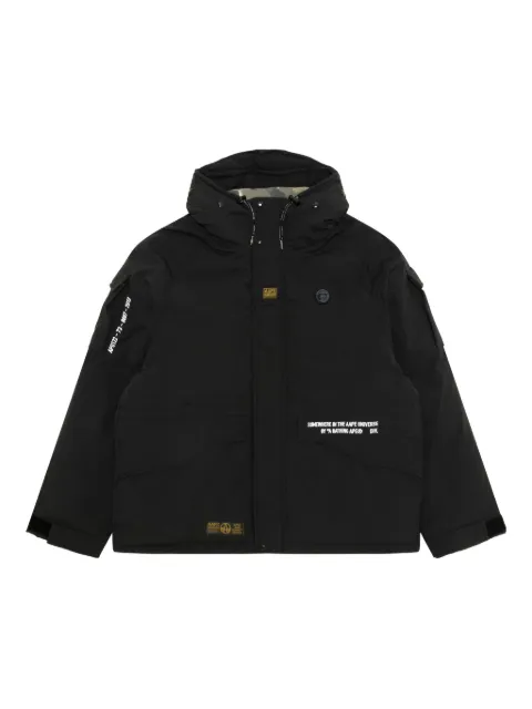 AAPE BY *A BATHING APE® hooded patch-detail jacket