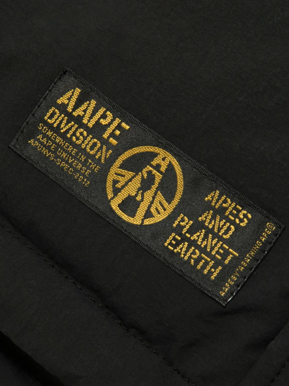 Aape By A Bathing Ape Hooded Patch-detail Jacket In Black