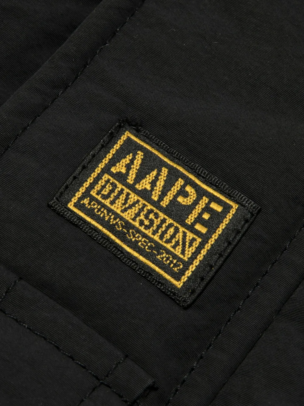 Aape By A Bathing Ape Hooded Patch-detail Jacket In Black