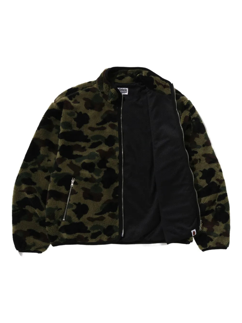 A Bathing Ape Camouflage-pattern Zip-up Jacket In Animal Print