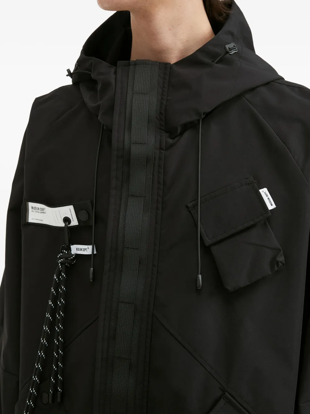Musium Div. Hooded Front-pockets Jacket In Multi