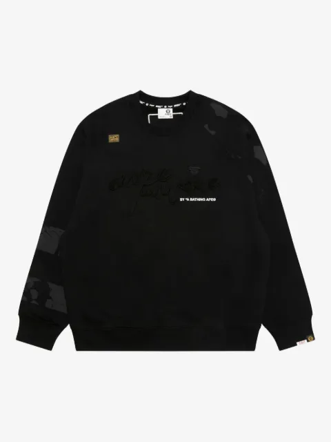 AAPE BY *A BATHING APE® sudadera con cuello redondo y detalles