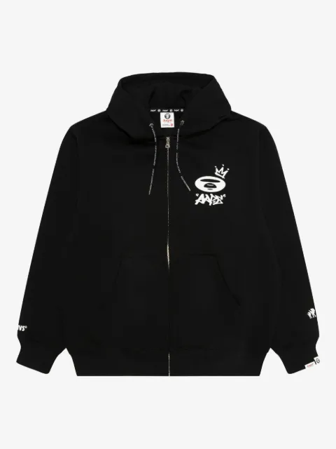 AAPE BY *A BATHING APE® hoodie con cierre y detalle del logo
