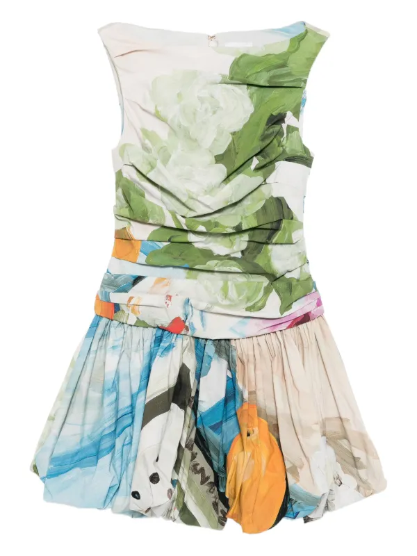 green emerald velvet dress BEPTON Mini Dress