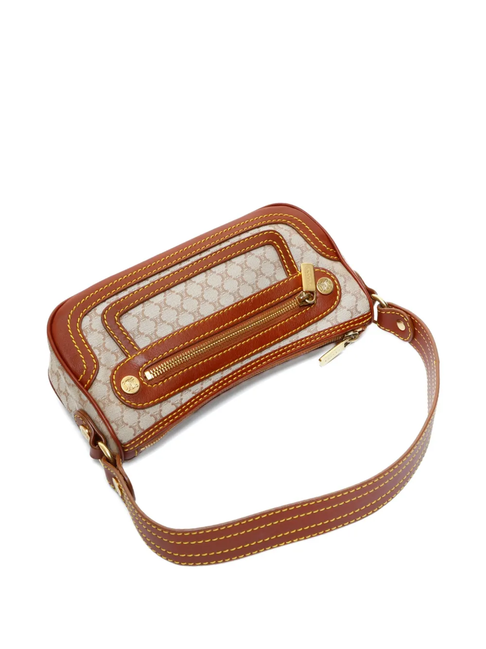 Celine Pre-Owned 2000s Macadam canvas schoudertas Beige