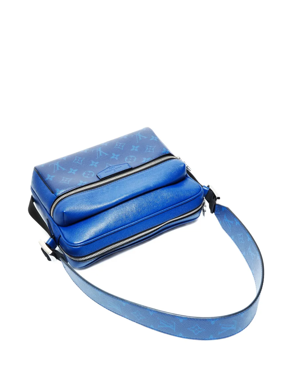 Pre-owned Louis Vuitton 2021-2025 Monogram-pattern Shoulder Bag In Blue