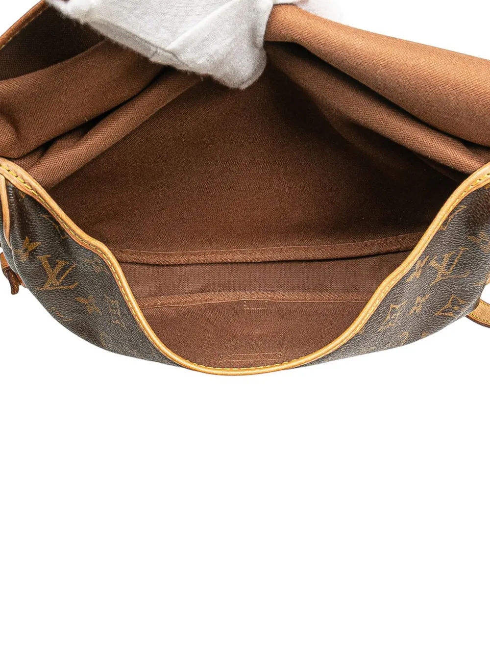 Pre-owned Louis Vuitton 2008 Monogram Saumur 30 Crossbody Bag In Brown