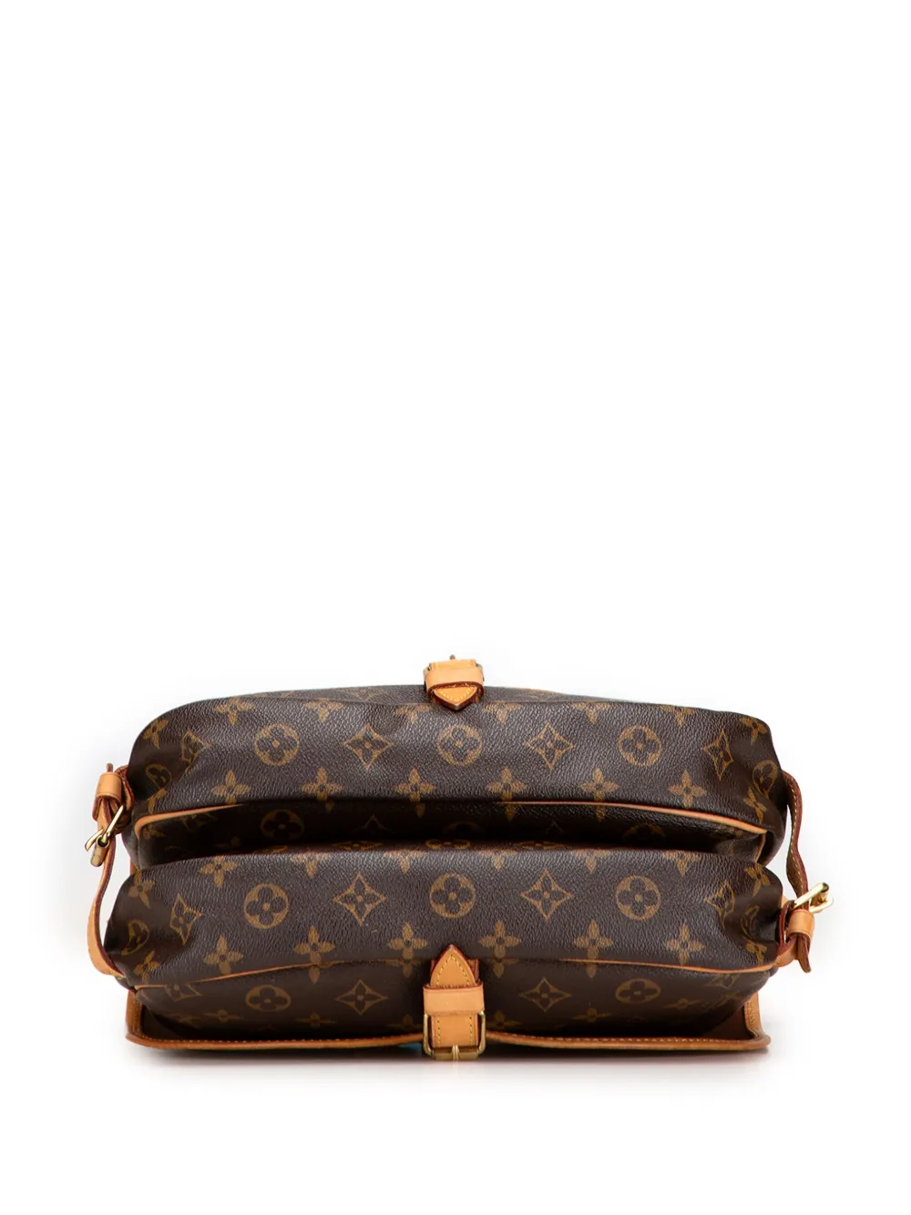 Pre-owned Louis Vuitton 2008 Monogram Saumur 30 Crossbody Bag In Brown