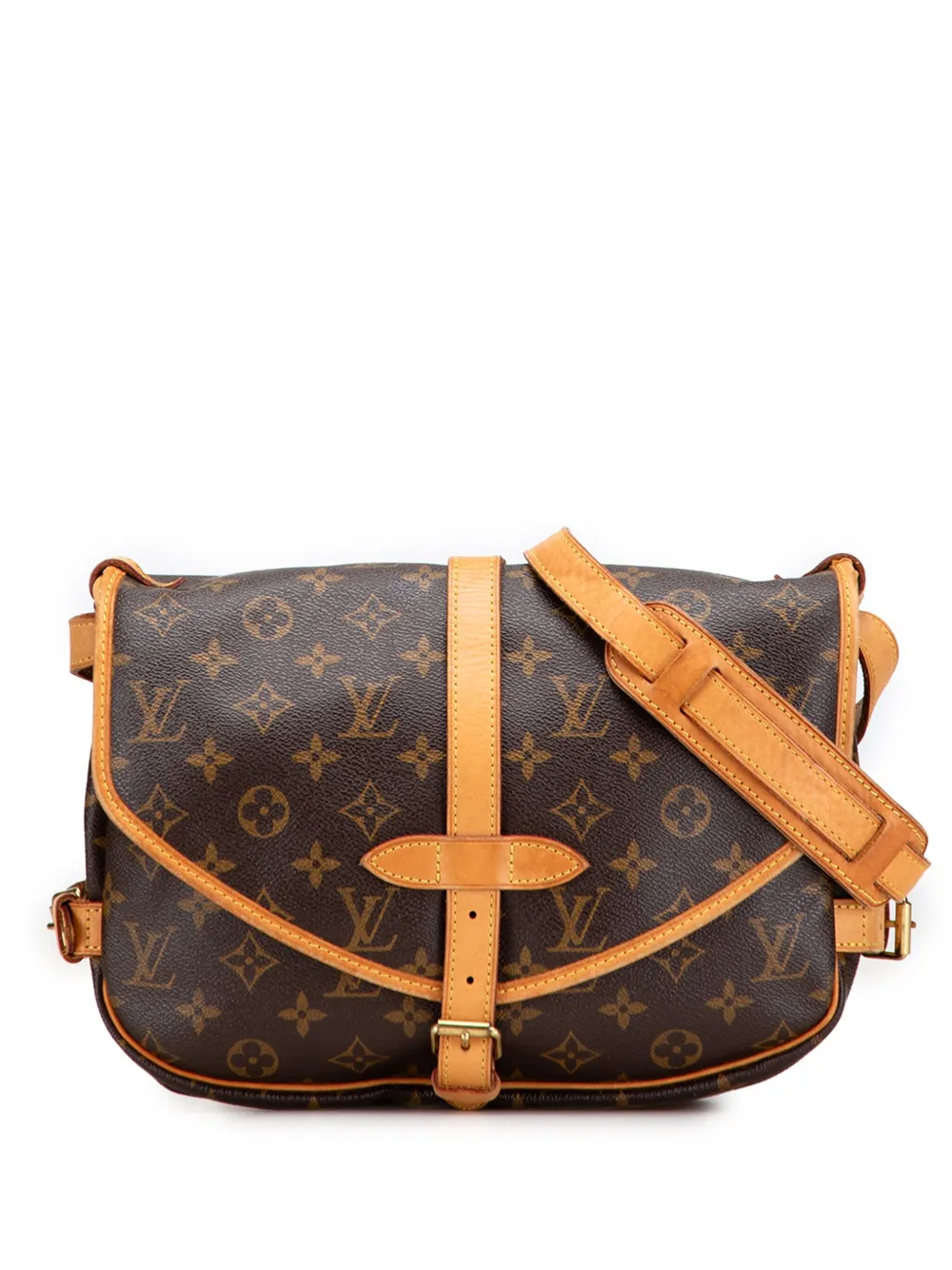Louis Vuitton Pre-Owned 2008 モノグラム ソミュール 30 ショルダーバッグ - ブラウン Louis Vuitton Pre-Owned 2008 モノグラム ソミュール 30 ショルダーバッグ - ブラウン