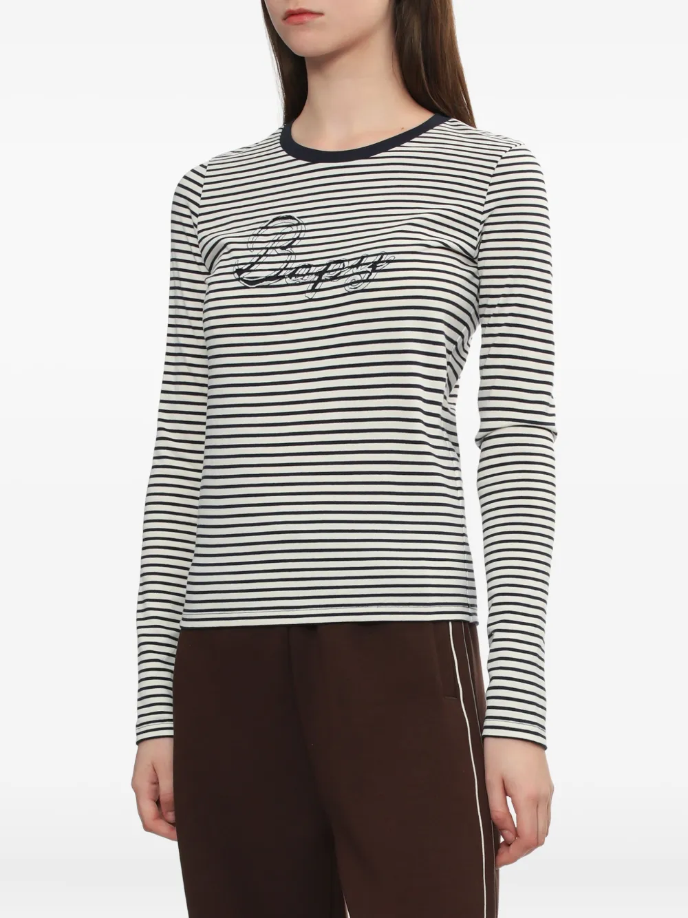 Bapy By *a Bathing Ape® Striped Logo Top In Neutral