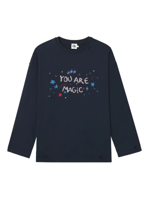 b+ab slogan-print long-sleeve T-shirt