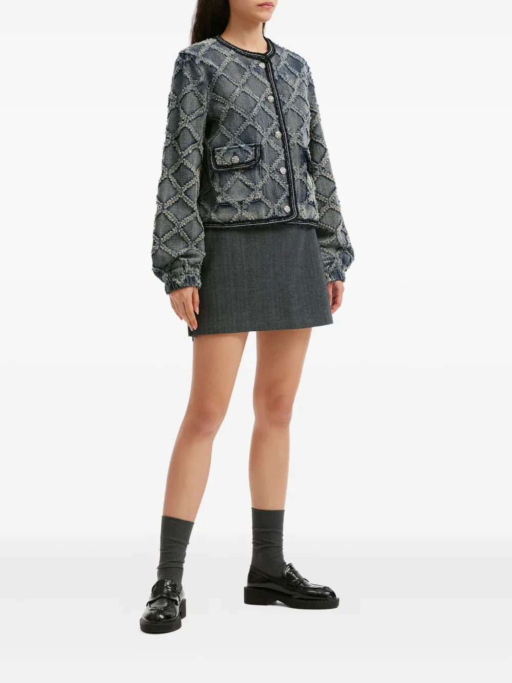 B+ab zip mini skirt - Grijs