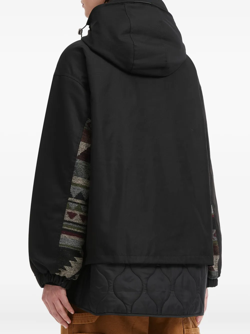 Musium Div. Logo-patch Parka Coat In Black