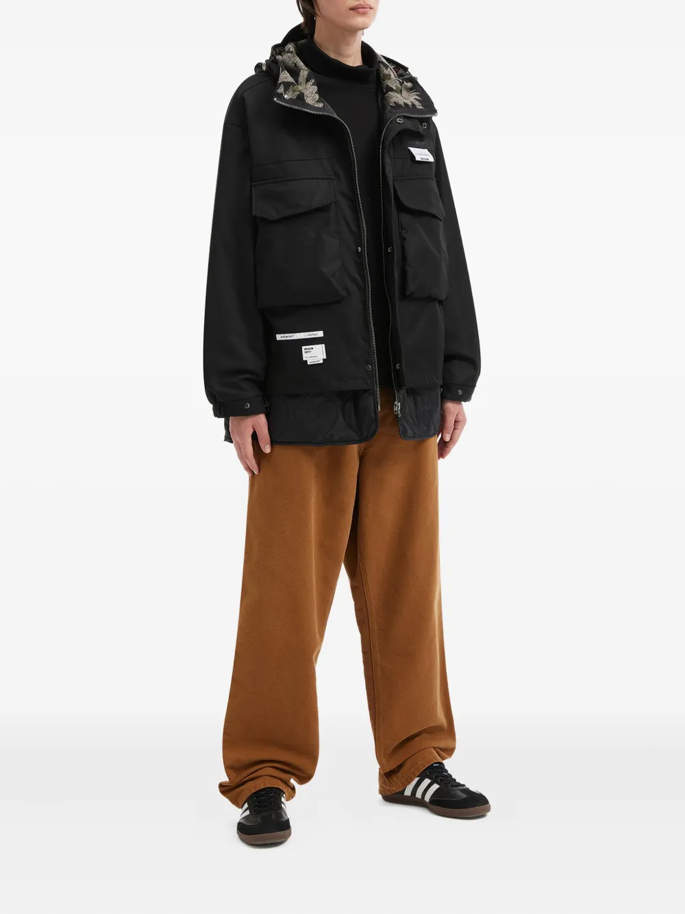 Musium Div. logo-patch parka coat | Parkas | Image 2