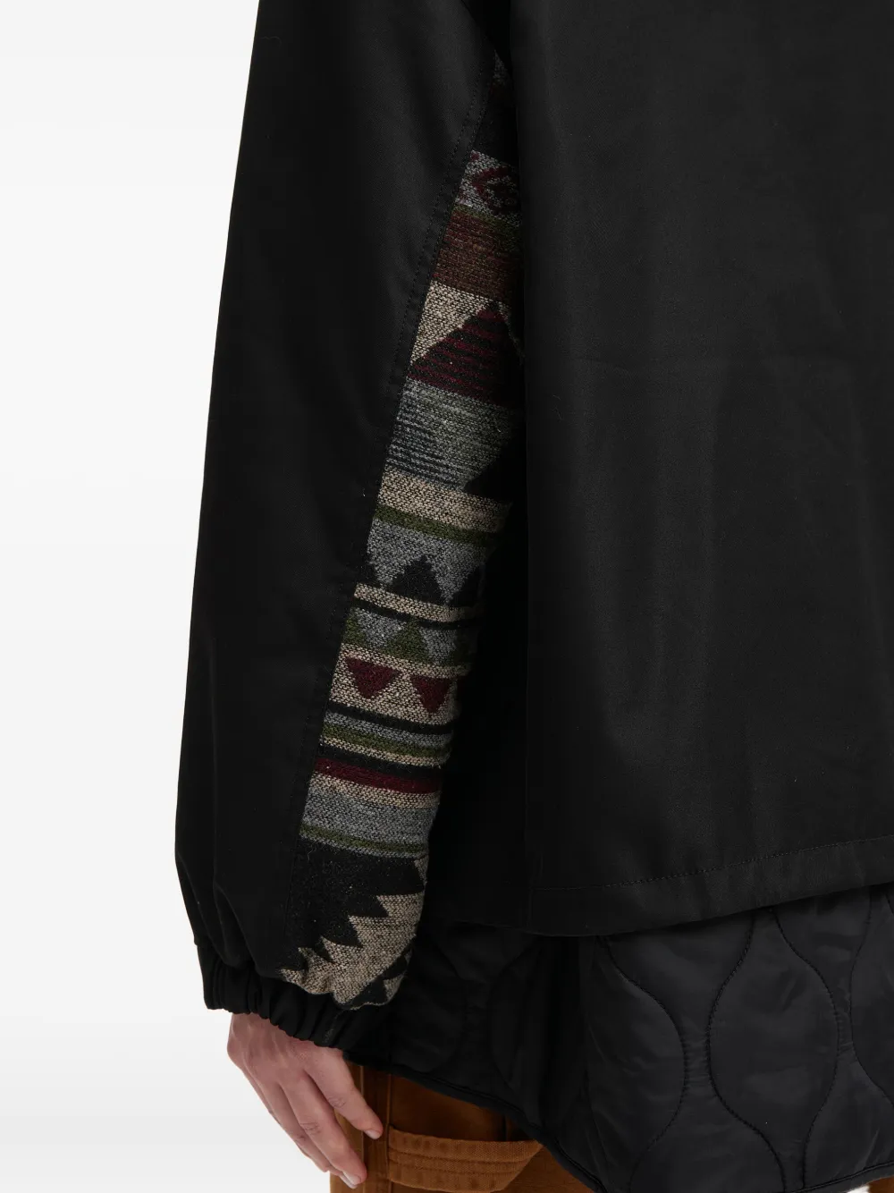 Musium Div. Logo-patch Parka Coat In Black