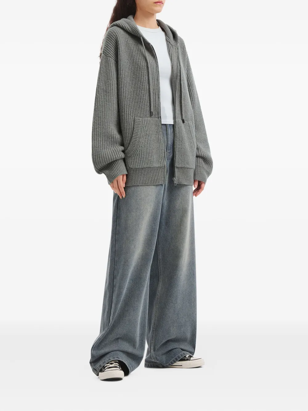 Tout a coup zip-fastening hoodie - Grijs