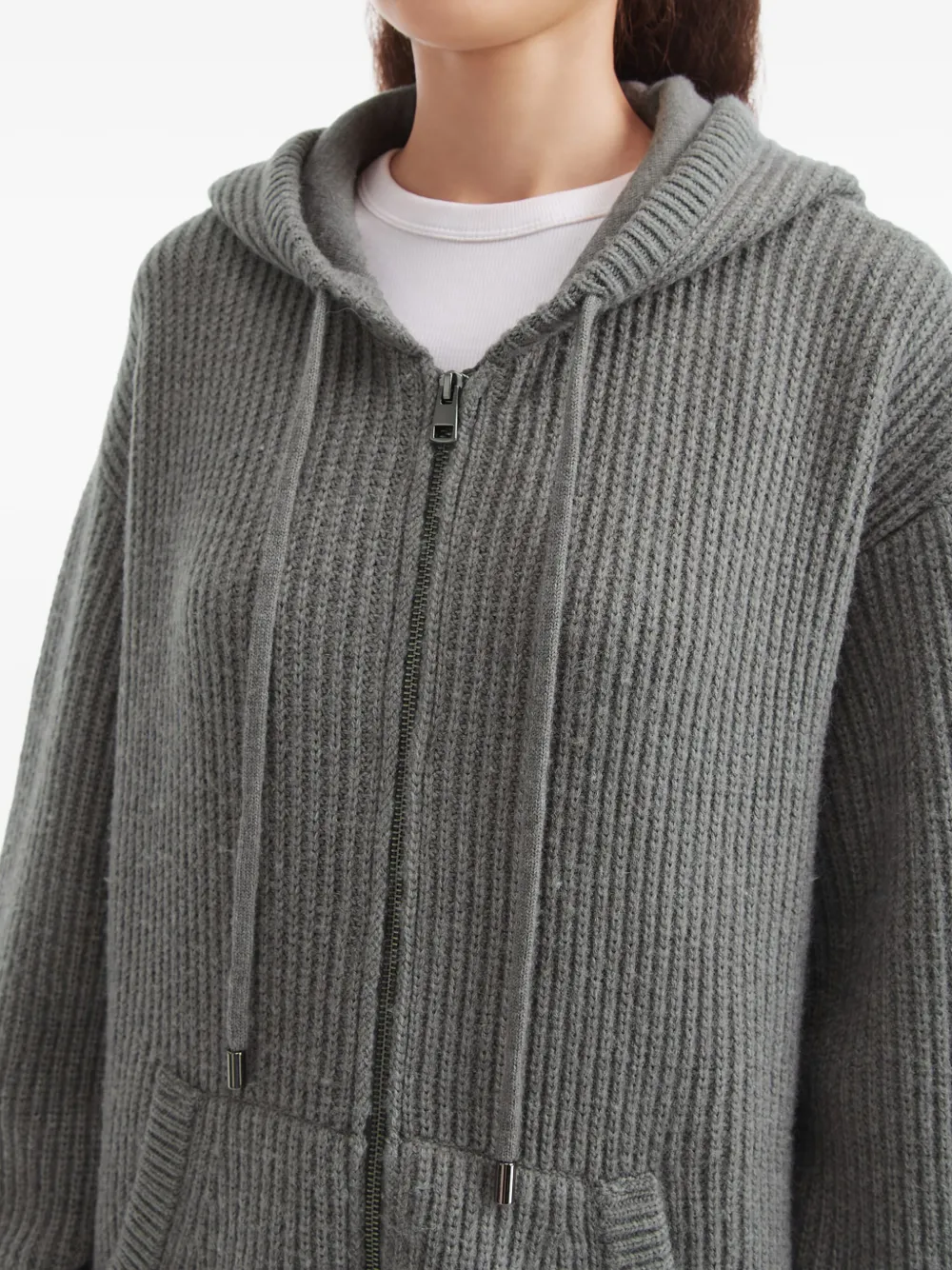 Tout A Coup Zip-fastening Hoodie In Gray