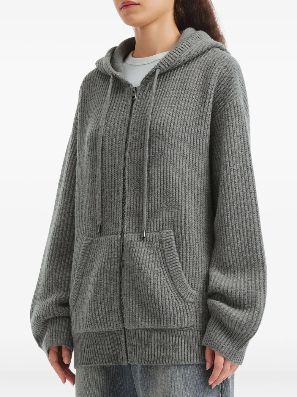 Tout A Coup Zip-fastening Hoodie In Gray