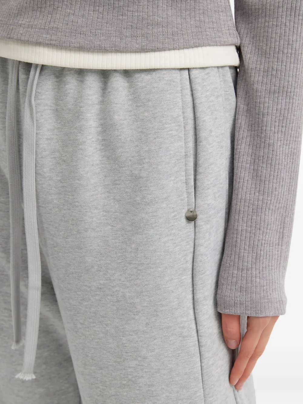 Tout A Coup Drawstring Pocket Trousers In Gray