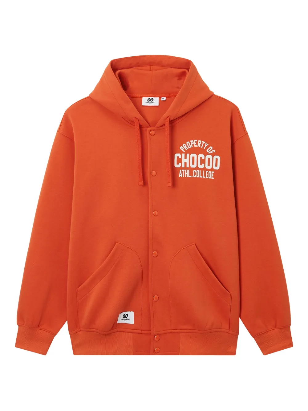 CHOCOOLATE buttoned hoodie | Orange | Image 1