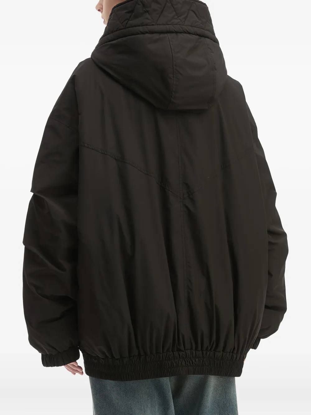 Tout A Coup Button-fastening Hooded Jacket In Black