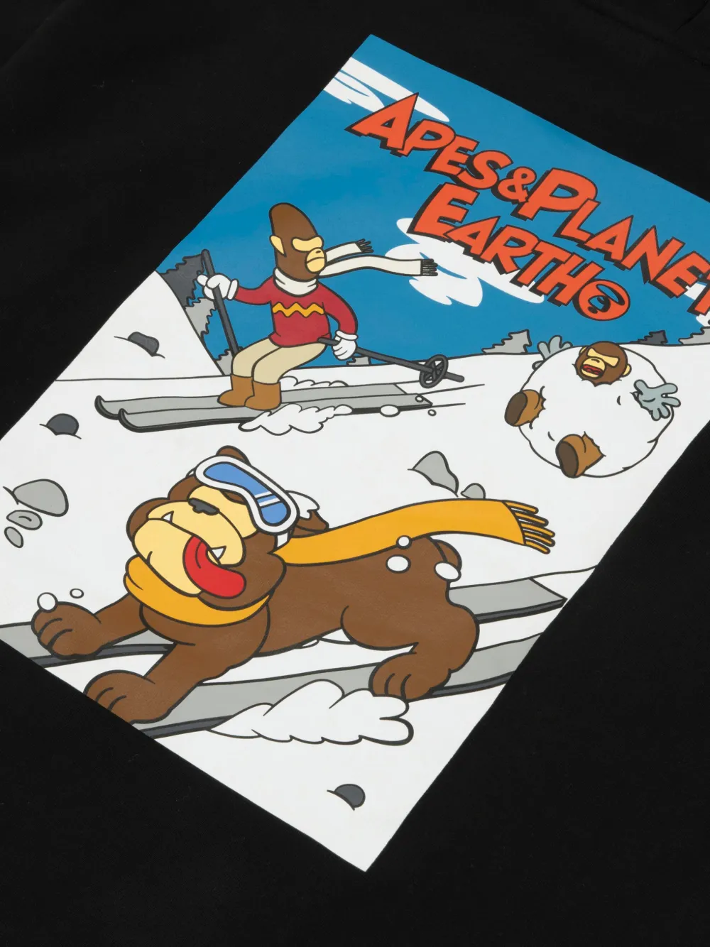 Aape By A Bathing Ape Graphic-print Hoodie In Black