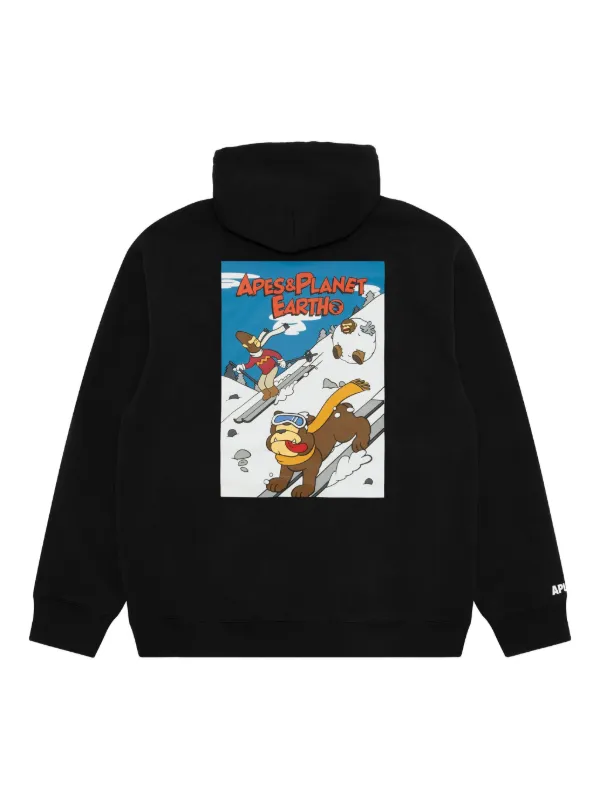 AAPE BY *A BATHING APE® グラフィック パーカー | ブラック | FARFETCH JP