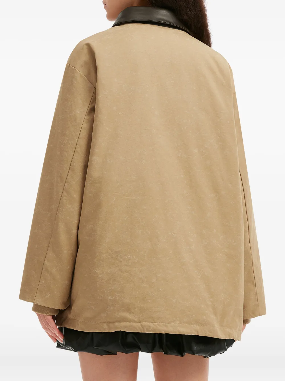 B+ab Collared Front-pockets Jacket In Neutral