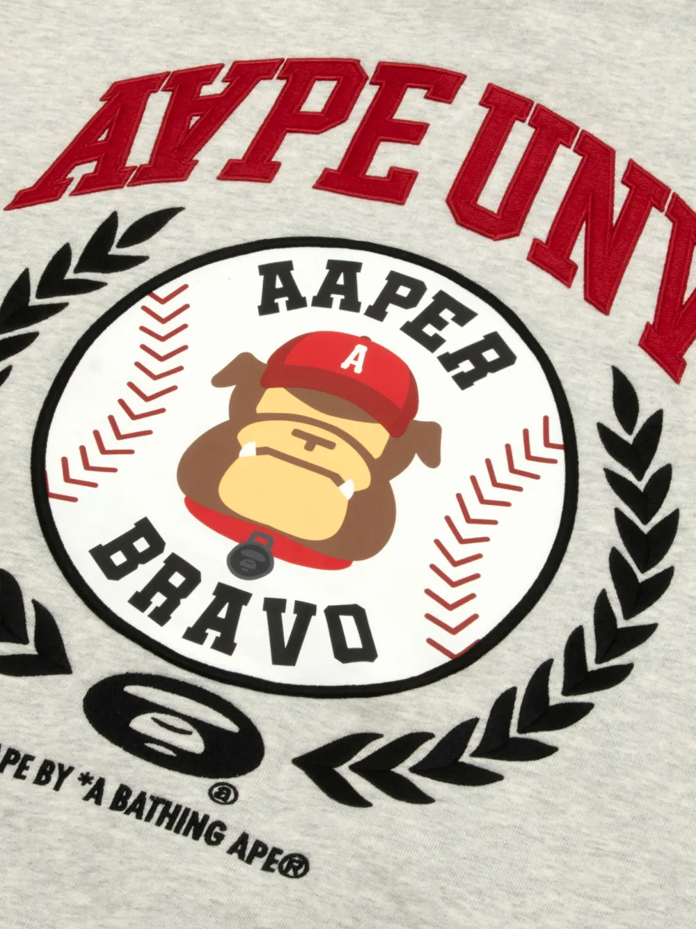 AAPE BY *A BATHING APE Hoodie met applicatiedetail Grijs