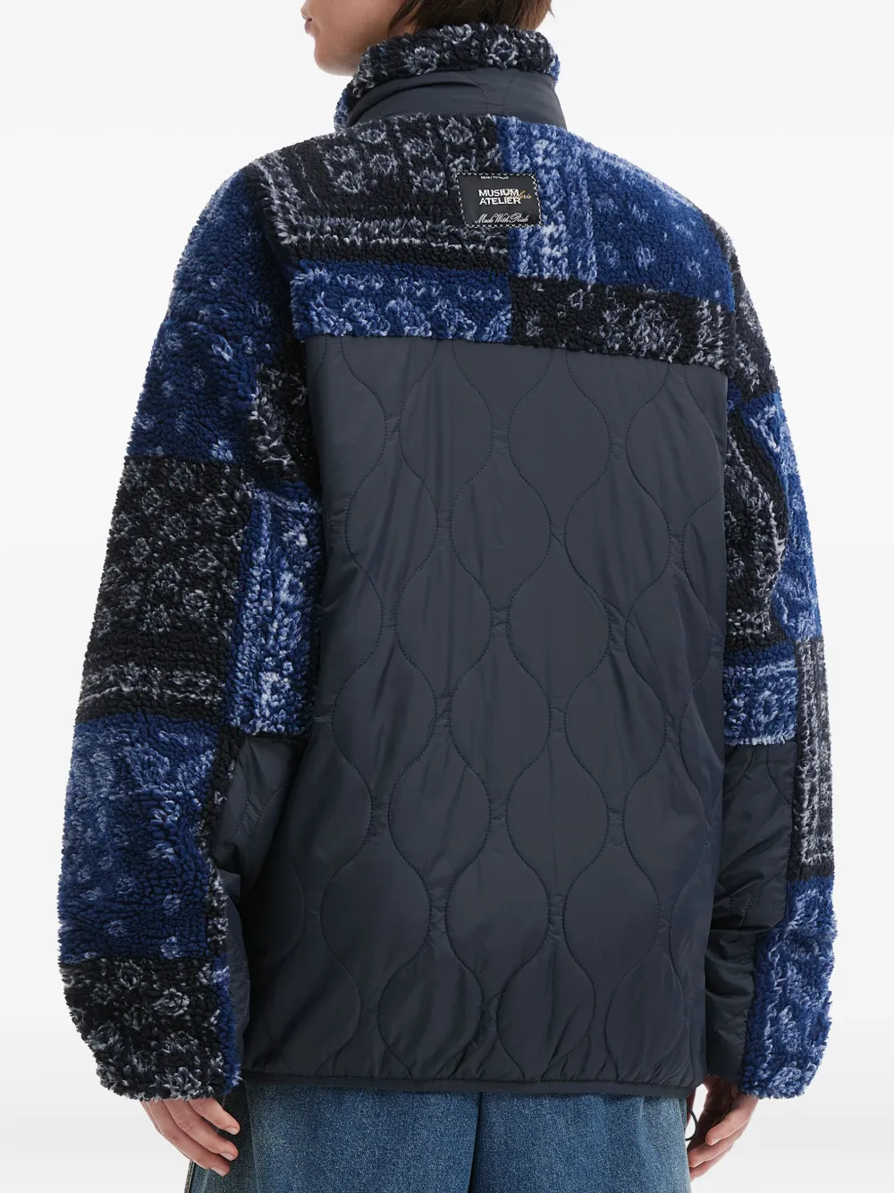 Musium Div. Patchwork Quilted Jacket In Blue