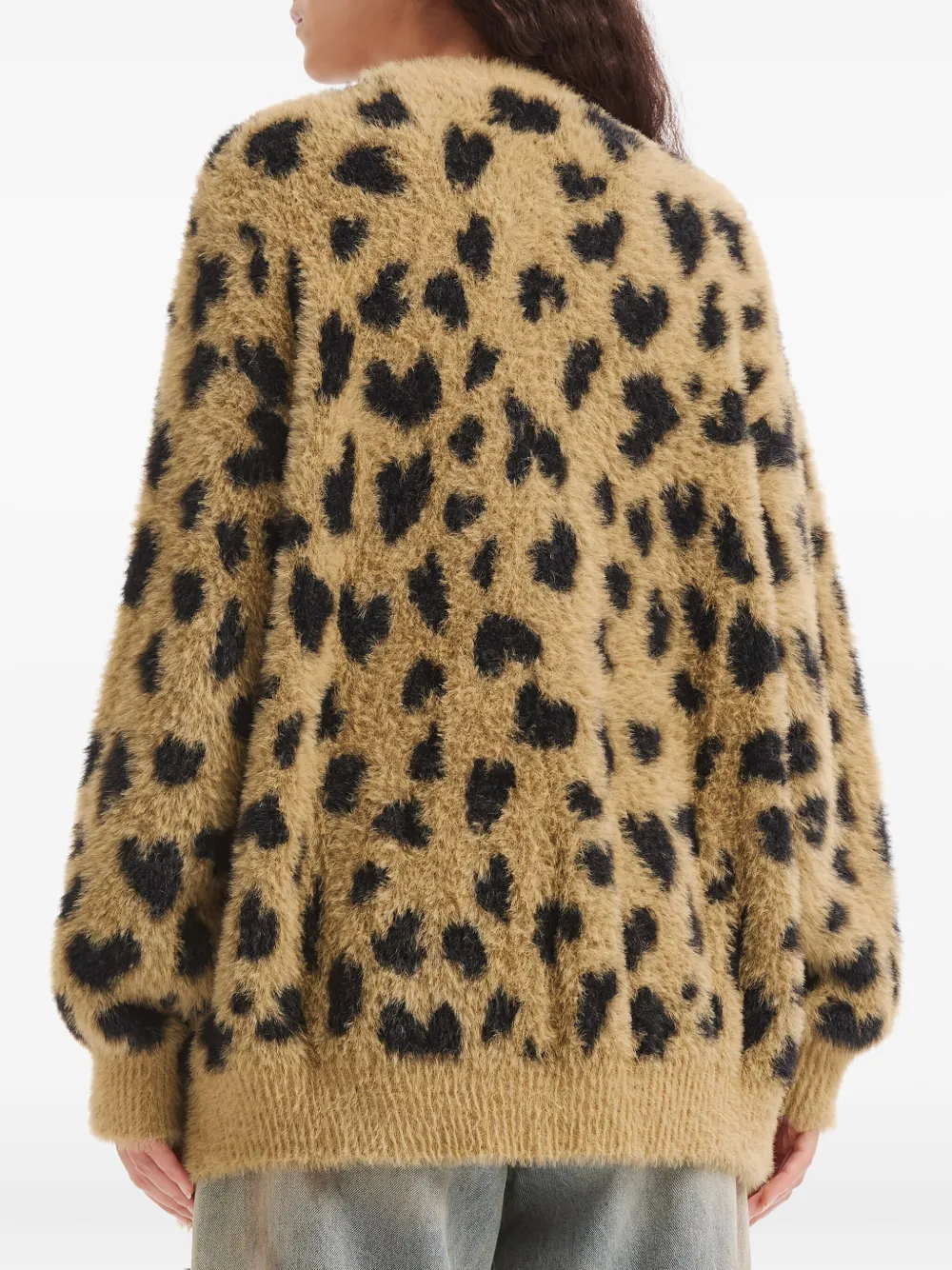 Tout A Coup Button-fastening Leopard-pattern Cardigan In Brown