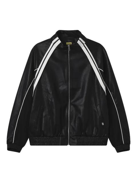 Mini Cream striped zip jacket