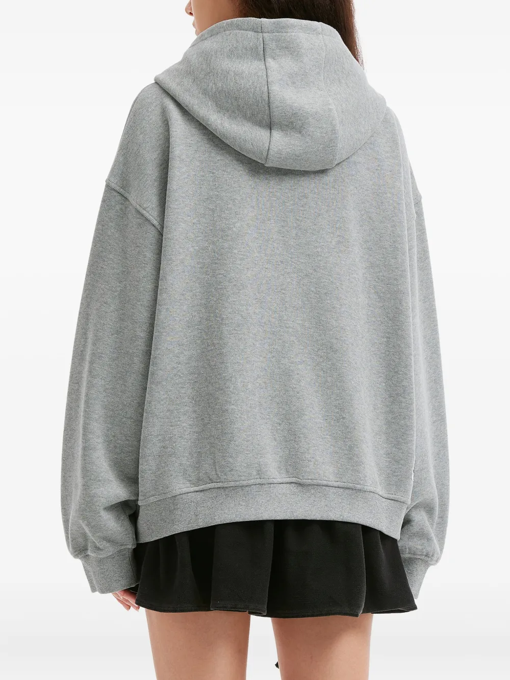 Mini Cream Zip-fastening Hoodie In Gray