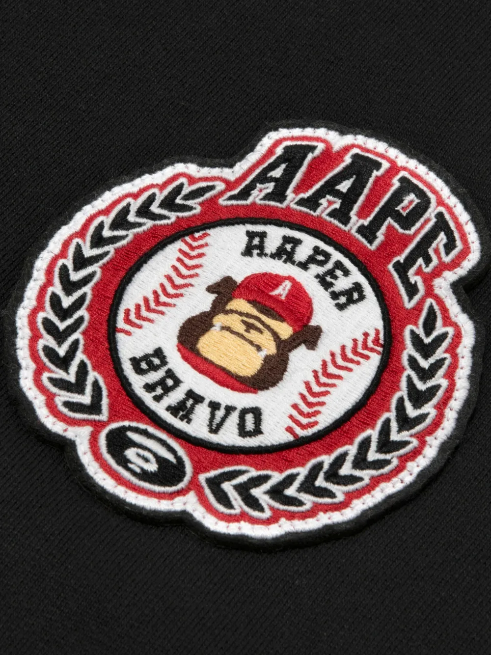 AAPE BY *A BATHING APE Hoodie met logo-applicatie Zwart