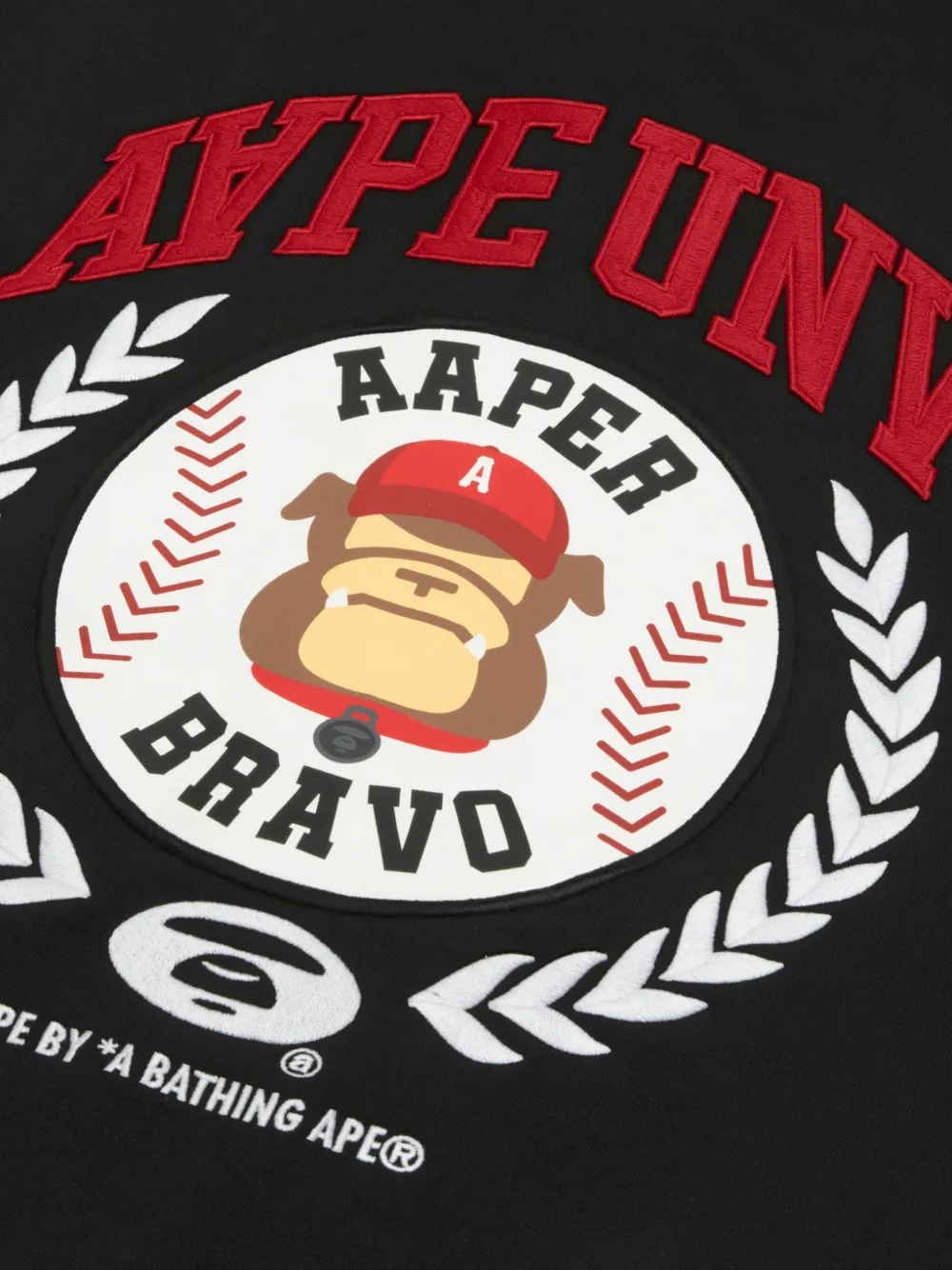 AAPE BY *A BATHING APE Hoodie met logo-applicatie Zwart