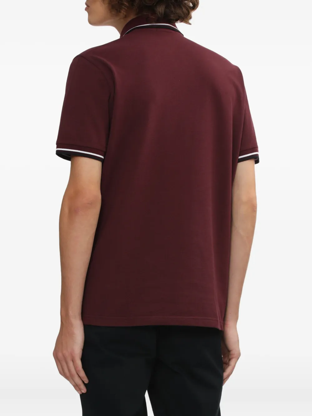 Fred Perry Laurel-wreath Trim Polo Shirt In Red