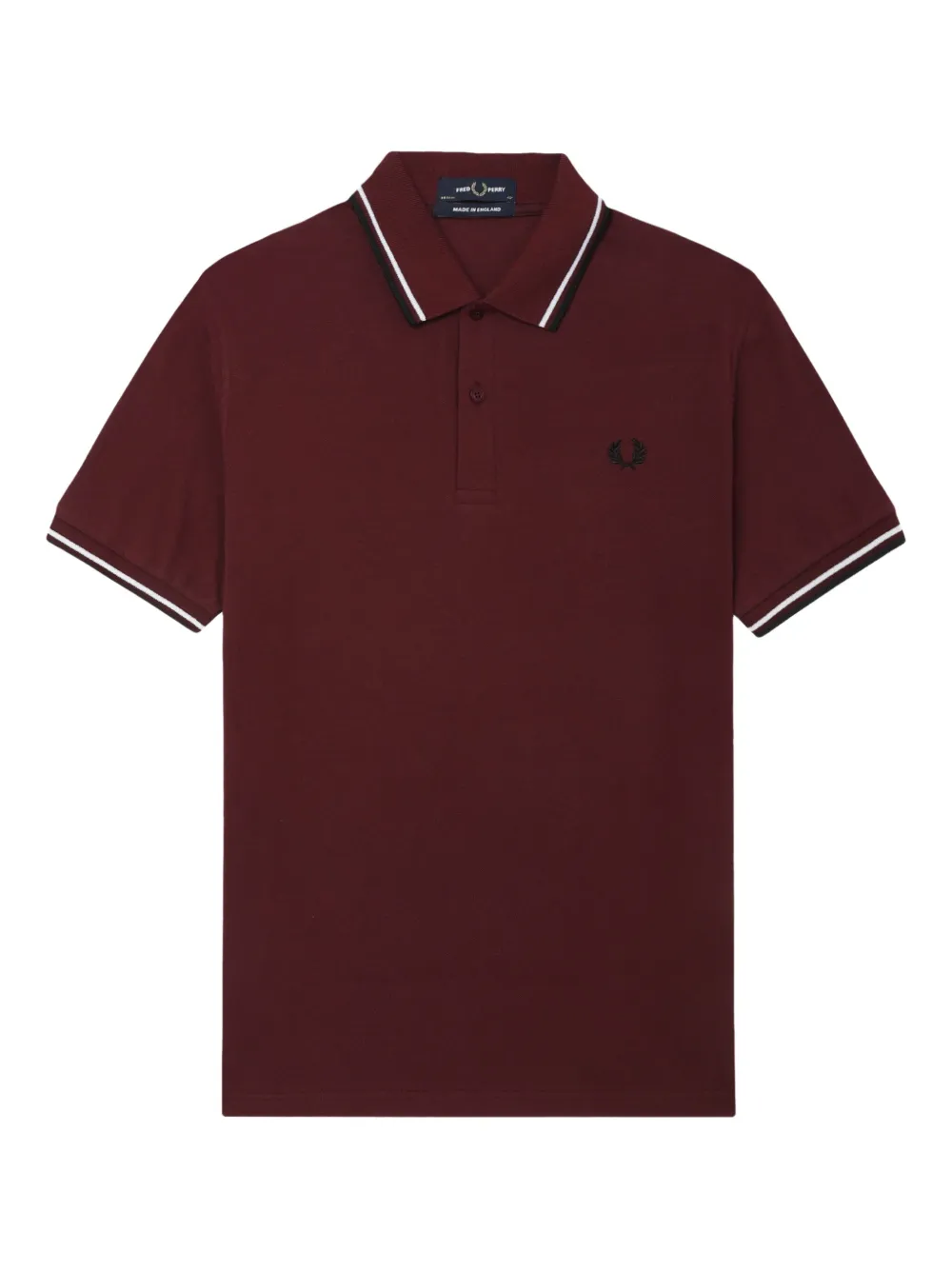 Fred Perry playera tipo polo con ribete laurel-wreath | rojo | Image 1
