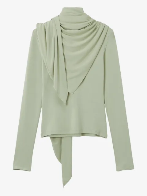 b+ab scarf-neck long-sleeve top