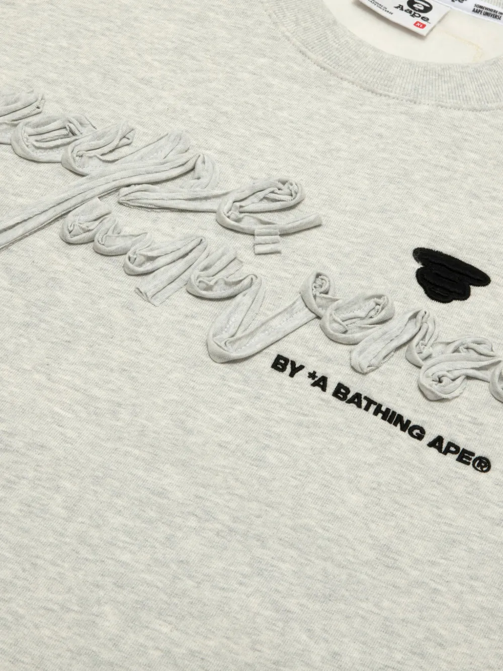AAPE BY *A BATHING APE Sweater met patch Grijs