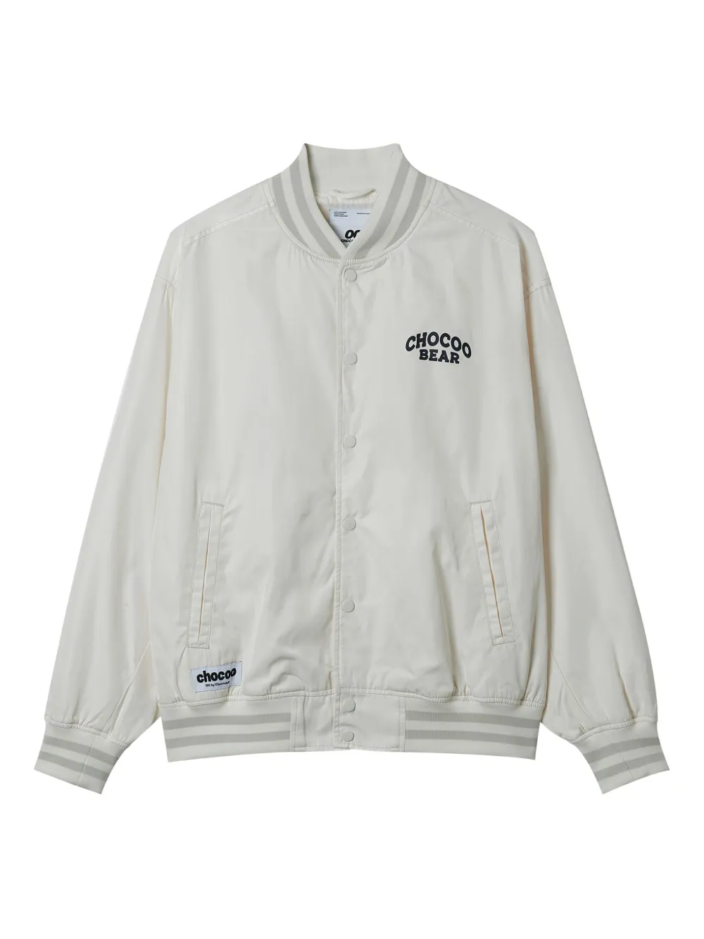 CHOCOOLATE veste bomber à imprimé graphique Chocoo Bear | tons neutres | Image 1