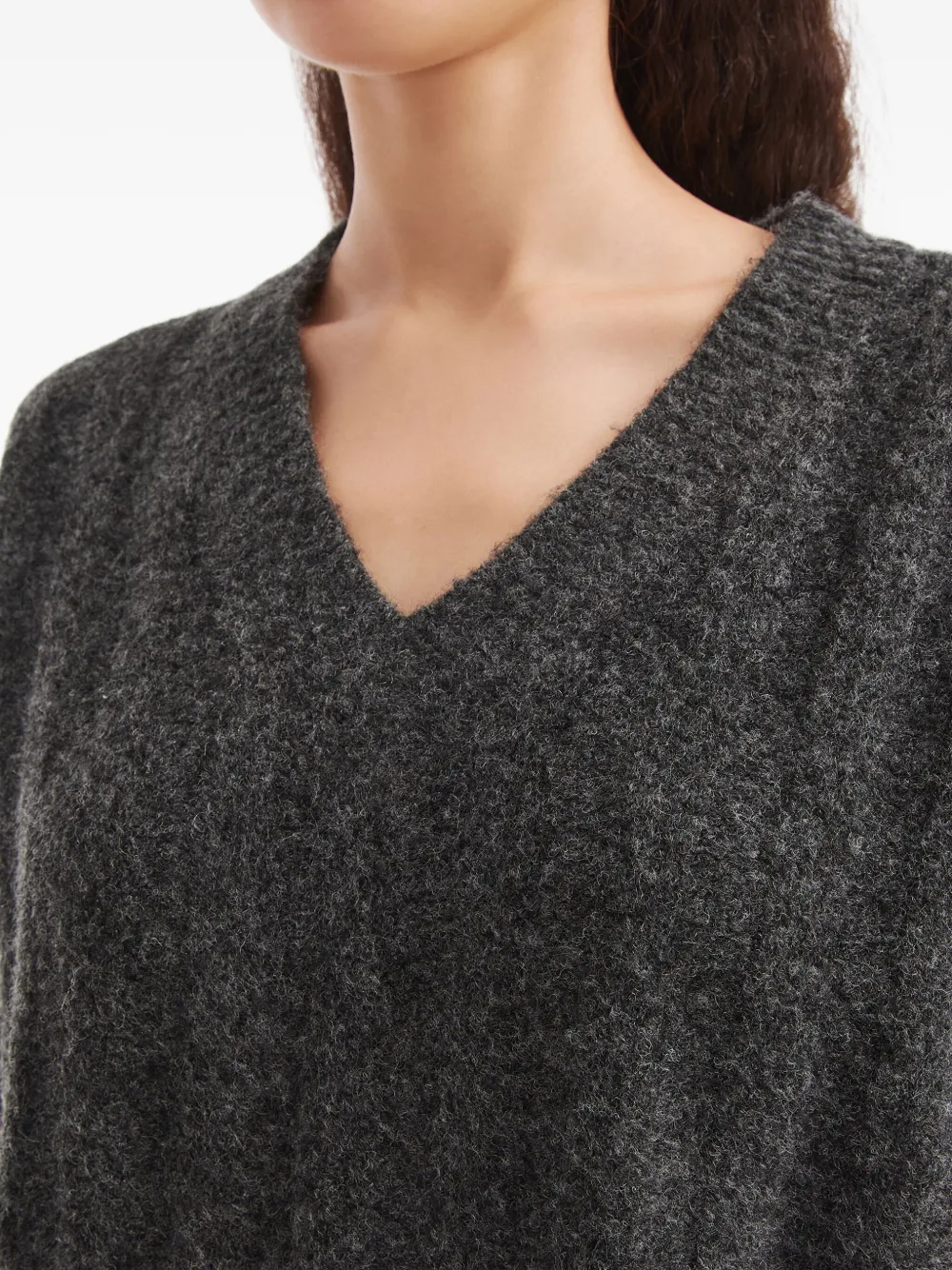Tout A Coup V-neck Sweater In Gray