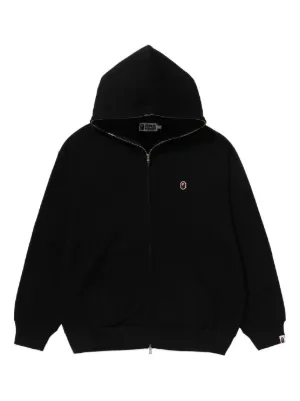A BATHING APE® ロゴプレート パーカー | ブラック | FARFETCH JP
