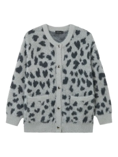 tout a coup — animal-pattern pocket cardigan