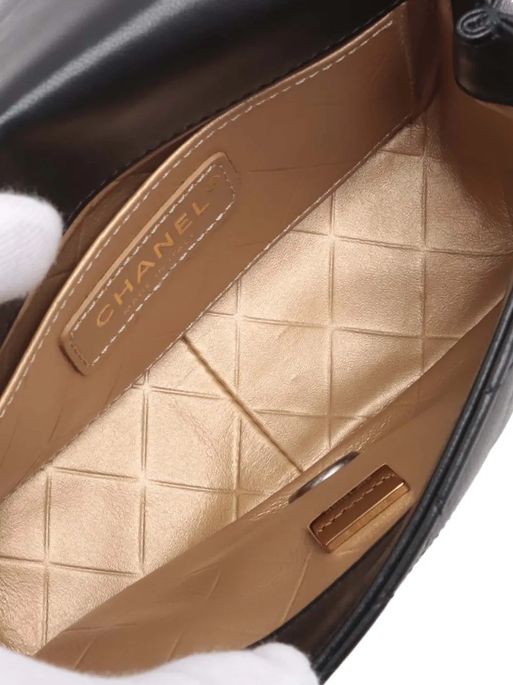 Pre-owned Chanel 2021-2025 Mini Quilted Lambskin Coco Clips Flap Crossbody Bag In Black